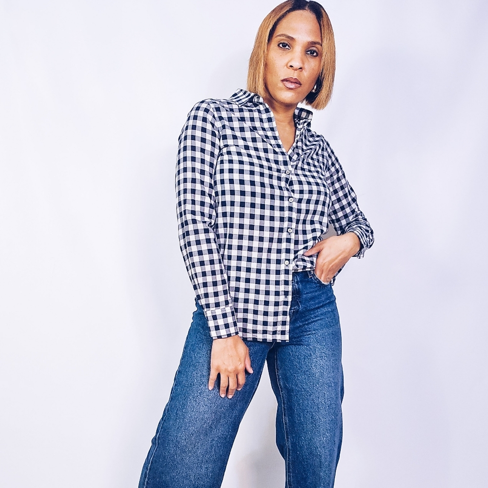 J. Crew Checkered Button-Down - image 1